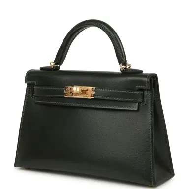 HERMÈS Hermes Kelly Sellier 20 Vert Fonce Box Gold Hardware | Thumbnail 5