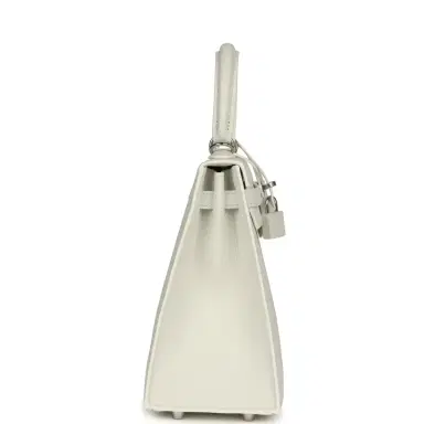 HERMÈS Hermes Kelly Sellier 25 New White Epsom Palladium Hardware | Thumbnail 3 HERMÈS Hermes Kelly Sellier 25 New White Epsom Palladium Hardware | Thumbnail 3