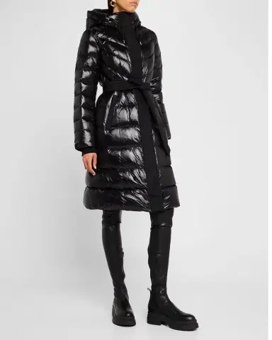 Mackage Coralia Lustrous Light Down Coat with Sash Belt | Thumbnail 3 Mackage Coralia Lustrous Light Down Coat with Sash Belt | Thumbnail 3