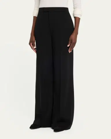 Ralph Lauren Collection Dean Pleated Wide-Leg Pants | Thumbnail 4