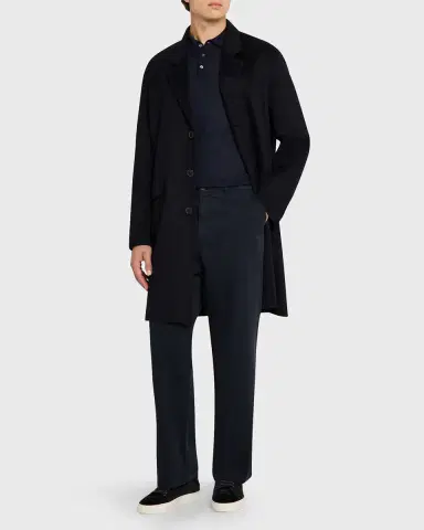 FRAME Men's Double-Face Wool Overcoat | Thumbnail 6