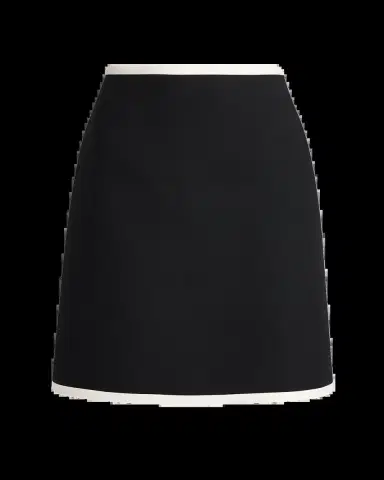 Valentino Garavani Contrast Trim Wool-Silk Mini Skirt | Thumbnail 5