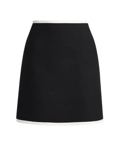 Valentino Garavani Contrast Trim Wool-Silk Mini Skirt | Thumbnail 1