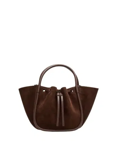 Proenza Schouler Small Ruched Suede Tote Bag | Thumbnail 1 Proenza Schouler Small Ruched Suede Tote Bag | Thumbnail 1