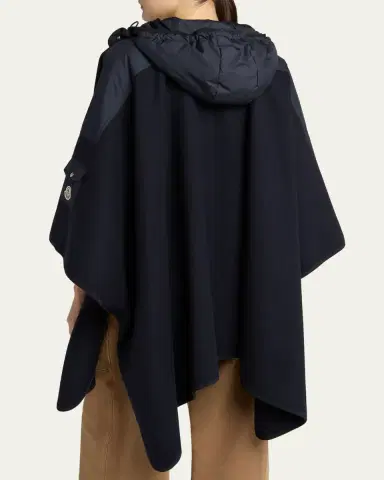 Moncler Hooded Zip-Front Cape | Thumbnail 3 Moncler Hooded Zip-Front Cape | Thumbnail 3