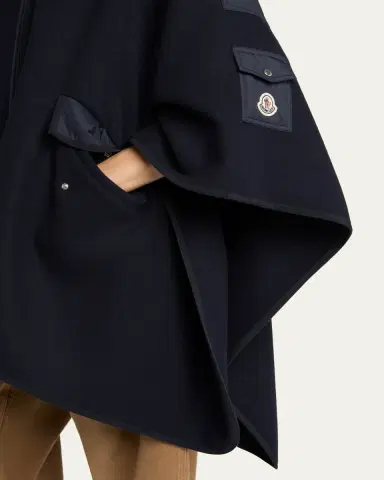 Moncler Hooded Zip-Front Cape | Thumbnail 5 Moncler Hooded Zip-Front Cape | Thumbnail 5