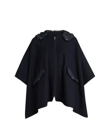 Moncler Hooded Zip-Front Cape | Thumbnail 1 Moncler Hooded Zip-Front Cape | Thumbnail 1
