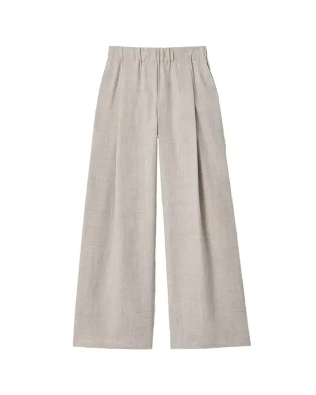 Astor Pleated Wide-Leg Melange Pants
