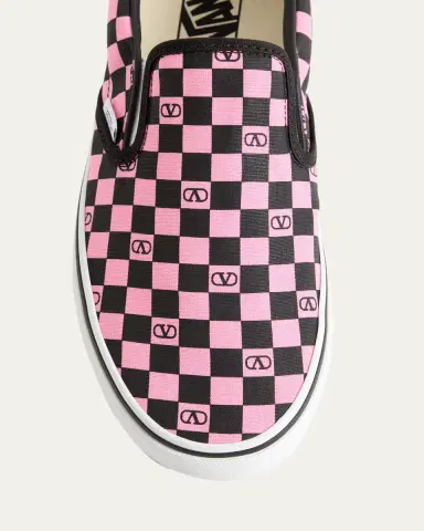 Valentino Garavani x Vans Men's VLogo Checkerboard Classic Slip-On Sneakers | Thumbnail 5 Valentino Garavani x Vans Men's VLogo Checkerboard Classic Slip-On Sneakers | Thumbnail 5