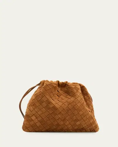 Bottega Veneta Suede Drawstring Pouch Clutch Bag | Thumbnail 3 Bottega Veneta Suede Drawstring Pouch Clutch Bag | Thumbnail 3