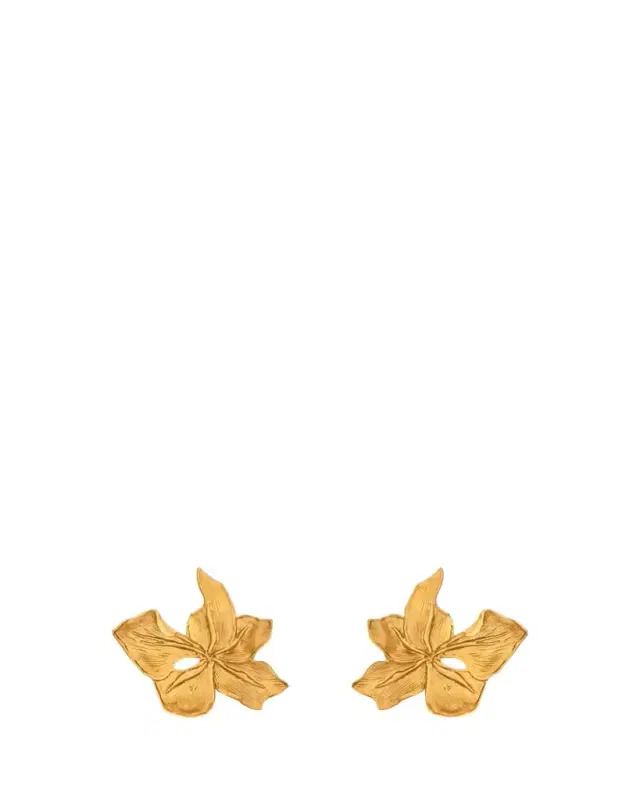 Oscar de la Renta Cyclamen Small Stud Earrings, Gold