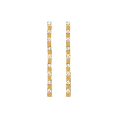 Crivelli Crivelli 18K Gold Diamond Dangle Drop Earrings E028 - White by The Solist | Thumbnail 1 Crivelli Crivelli 18K Gold Diamond Dangle Drop Earrings E028 - White by The Solist | Thumbnail 1