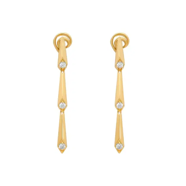 Crivelli Crivelli 18K Yellow Gold Diamond Dangle Earrings by The Solist