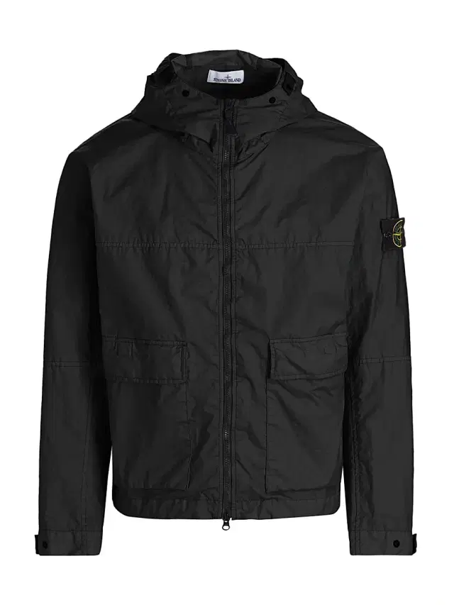 Men's Logo Hooded Parka - Black