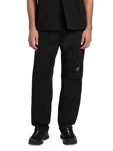 Stone Island Men's Logo Stretch-Cotton Trousers | Thumbnail 3 Stone Island Men's Logo Stretch-Cotton Trousers | Thumbnail 3