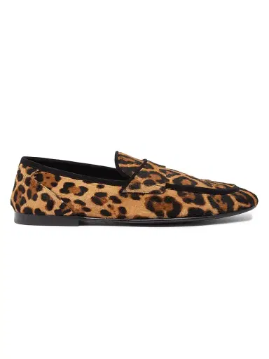 Dolce & Gabbana Men's Crosta Leopard-Print Calf Hair Loafers - Leopard - Size 13 | Thumbnail 1