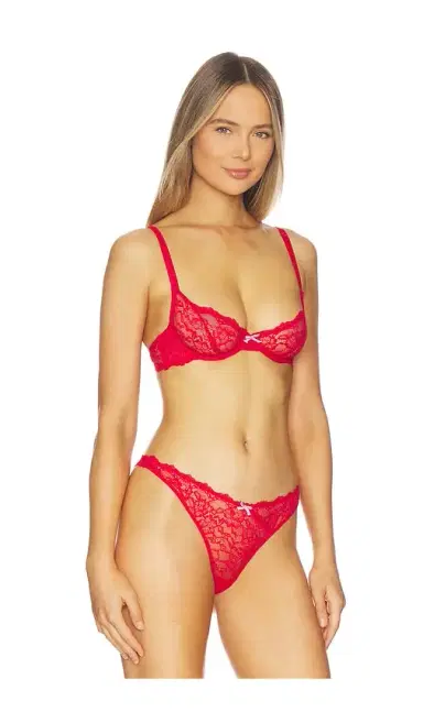Fleur du Mal Bianca Lace Balconette Bra | Thumbnail 2 Fleur du Mal Bianca Lace Balconette Bra | Thumbnail 2
