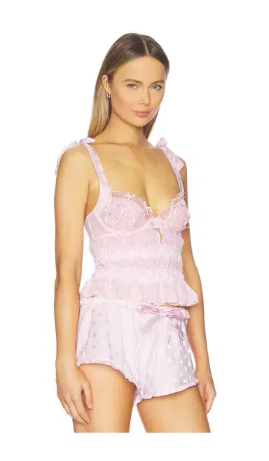 For Love & Lemons Slotted Hearts Bustier | Thumbnail 2