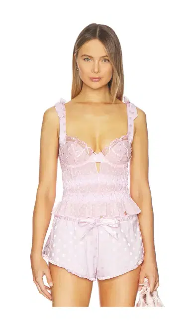 For Love & Lemons Slotted Hearts Bustier | Thumbnail 1