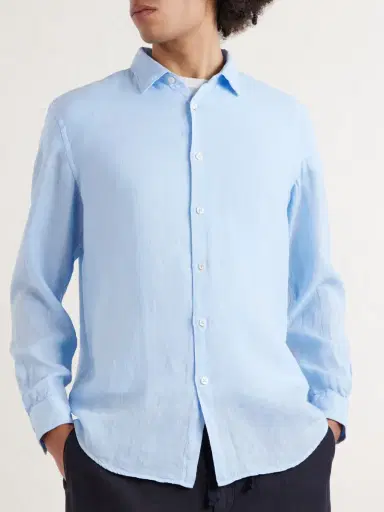 Altea Garment-Dyed Linen Shirt - Men | Thumbnail 3