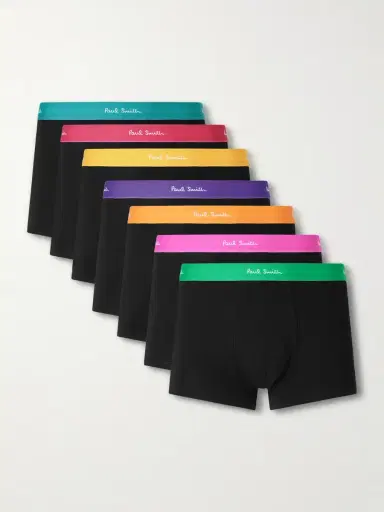 Paul Smith Seven-Pack Stretch Organic Cotton-Jersey Boxer Briefs - Men | Thumbnail 2