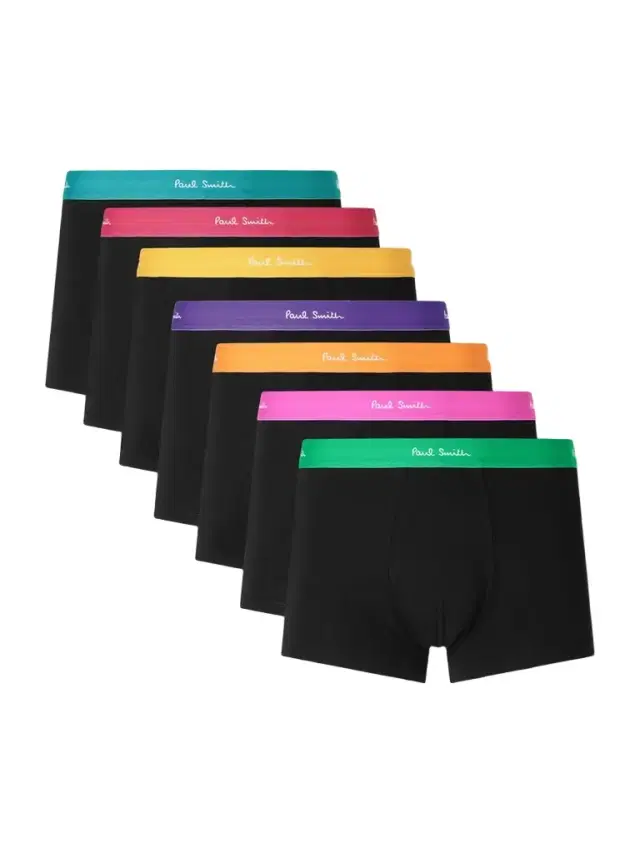 Seven-Pack Stretch Organic Cotton-Jersey Boxer Briefs - Men