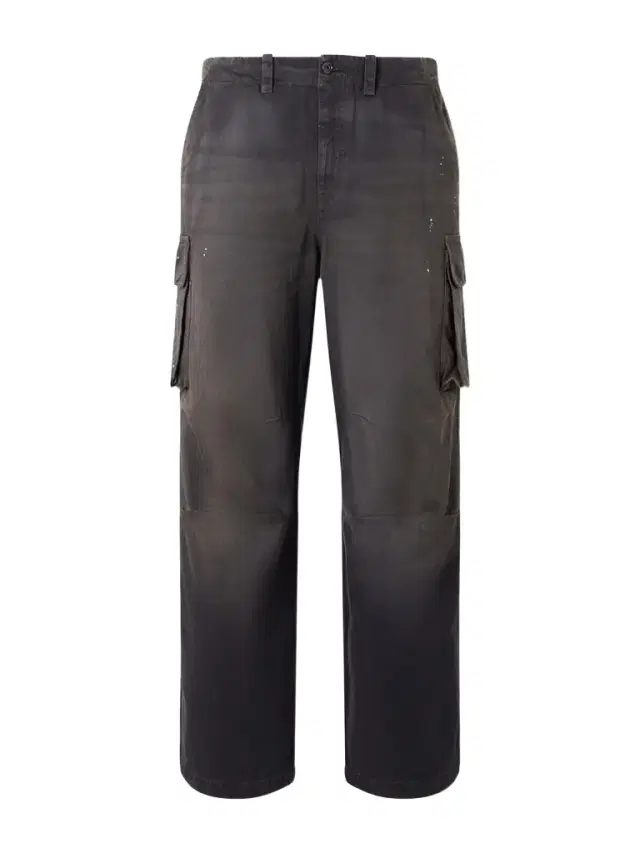 Mount Straight-Leg Paint-Splattered Herringbone Cotton-Canvas Cargo Trousers - Men