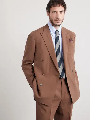 dunhill 9.5cm Striped Linen and Mulberry Silk-Blend Jacquard Tie - Men | Thumbnail 2 dunhill 9.5cm Striped Linen and Mulberry Silk-Blend Jacquard Tie - Men | Thumbnail 2