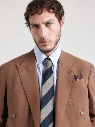 dunhill 9.5cm Striped Linen and Mulberry Silk-Blend Jacquard Tie - Men | Thumbnail 3 dunhill 9.5cm Striped Linen and Mulberry Silk-Blend Jacquard Tie - Men | Thumbnail 3