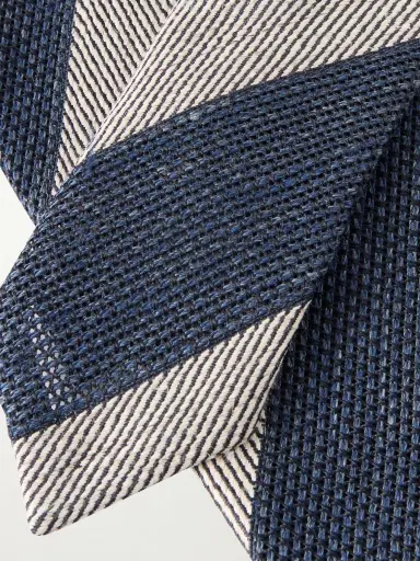 dunhill 9.5cm Striped Linen and Mulberry Silk-Blend Jacquard Tie - Men | Thumbnail 4 dunhill 9.5cm Striped Linen and Mulberry Silk-Blend Jacquard Tie - Men | Thumbnail 4