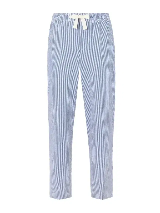 Alex Tapered Striped Cotton-Blend Seersucker Drawstring Trousers - Men