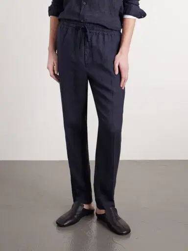 Altea Mattia Straight-Leg Linen Drawstring Trousers - Men | Thumbnail 3 Altea Mattia Straight-Leg Linen Drawstring Trousers - Men | Thumbnail 3