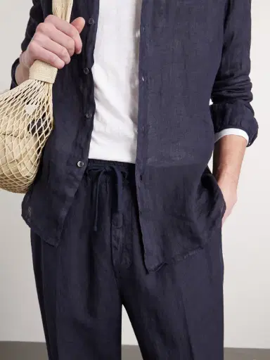 Altea Mattia Straight-Leg Linen Drawstring Trousers - Men | Thumbnail 5 Altea Mattia Straight-Leg Linen Drawstring Trousers - Men | Thumbnail 5