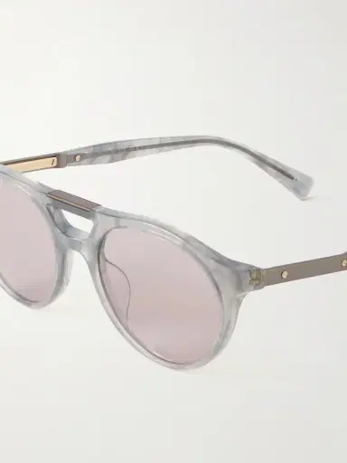 Brunello Cucinelli Round-Frame Acetate Sunglasses - Men | Thumbnail 3