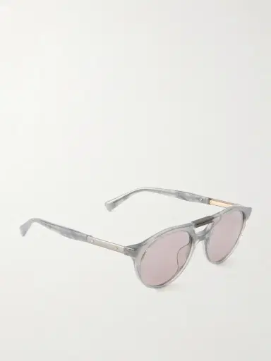 Brunello Cucinelli Round-Frame Acetate Sunglasses - Men | Thumbnail 4