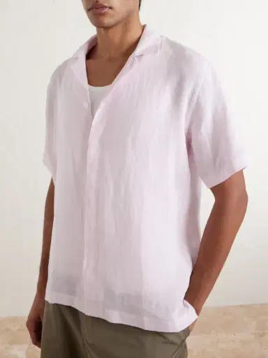 Orlebar Brown Maitan II Camp-Collar Linen Shirt - Men | Thumbnail 3