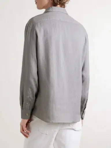 Brunello Cucinelli Linen Shirt - Men | Thumbnail 4