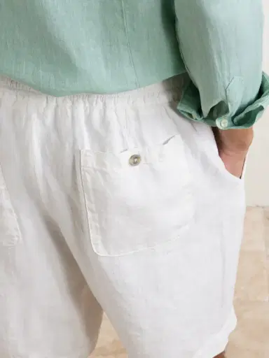 Altea Samuel Straight-Leg Linen Drawstring Shorts - Men | Thumbnail 5
