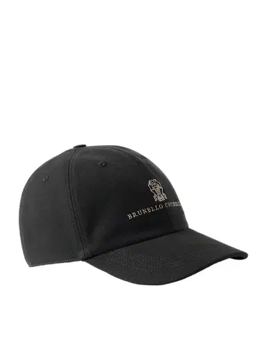 Brunello Cucinelli Logo-Embroidered Leather-Trimmed Cotton-Twill Baseball Cap - Men | Thumbnail 1 Brunello Cucinelli Logo-Embroidered Leather-Trimmed Cotton-Twill Baseball Cap - Men | Thumbnail 1