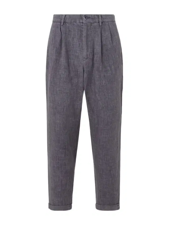 Cropped Tapered Pleated Linen-Blend Suit Trousers - Men