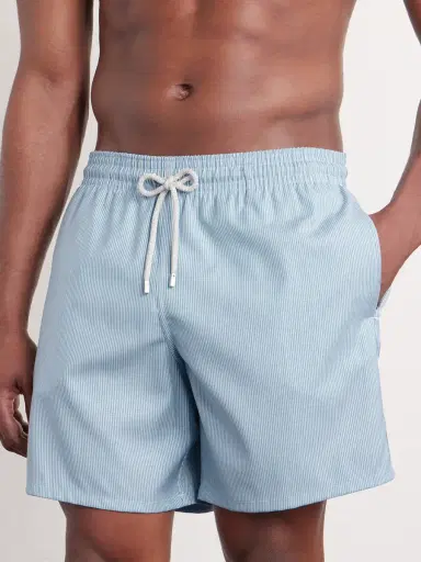 Vilebrequin Moopea Straight-Leg Mid-Length Striped Wool-Blend Swim Shorts - Men | Thumbnail 2 Vilebrequin Moopea Straight-Leg Mid-Length Striped Wool-Blend Swim Shorts - Men | Thumbnail 2