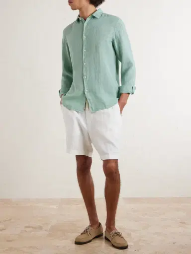 Altea Garment-Dyed Linen Shirt - Men | Thumbnail 2 Altea Garment-Dyed Linen Shirt - Men | Thumbnail 2
