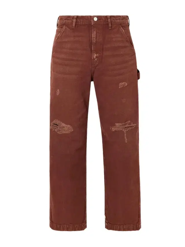 Paint Straight-Leg Distressed Cotton-Canvas Trousers - Men