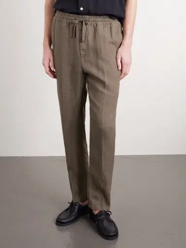 Altea Mattia Straight-Leg Linen Drawstring Trousers - Men | Thumbnail 3 Altea Mattia Straight-Leg Linen Drawstring Trousers - Men | Thumbnail 3