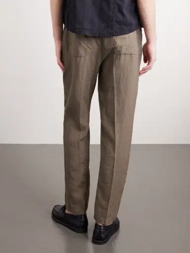 Altea Mattia Straight-Leg Linen Drawstring Trousers - Men | Thumbnail 4 Altea Mattia Straight-Leg Linen Drawstring Trousers - Men | Thumbnail 4