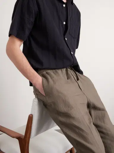Altea Mattia Straight-Leg Linen Drawstring Trousers - Men | Thumbnail 5 Altea Mattia Straight-Leg Linen Drawstring Trousers - Men | Thumbnail 5
