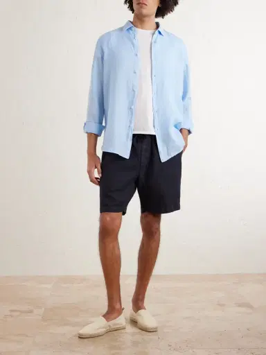 Altea Samuel Straight-Leg Linen Drawstring Shorts - Men | Thumbnail 2 Altea Samuel Straight-Leg Linen Drawstring Shorts - Men | Thumbnail 2