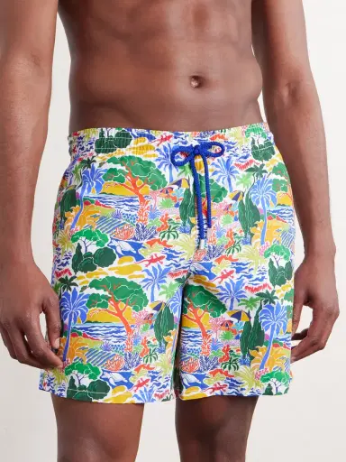 Vilebrequin Moorea Straight-Leg Mid-Length Printed ECONYL® Swim Shorts - Men | Thumbnail 2