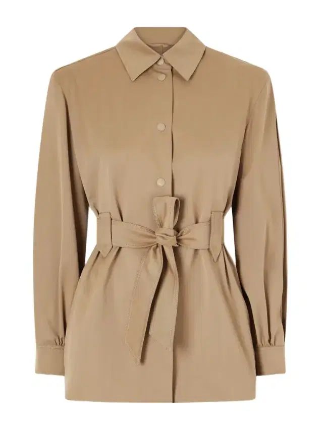 Belted Wool-twill Jacket