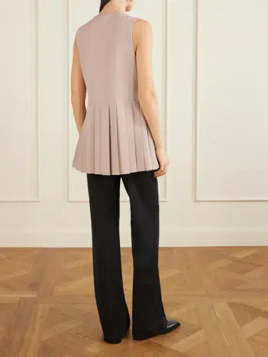 Jil Sander Pleated Wool-twill Top | Thumbnail 3 Jil Sander Pleated Wool-twill Top | Thumbnail 3
